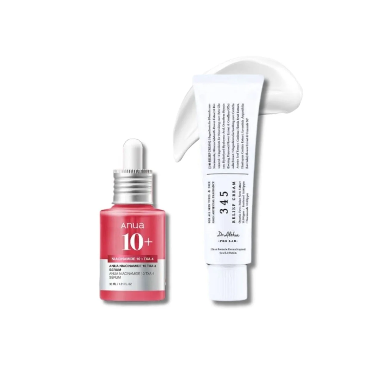 Acne prone skin combo -  Dr. Althea 345 Relief cream & Anua 10% Niacinamide + 4% Tranexamic Acid Serum